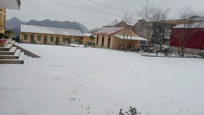 Tuyết trắng xóa tại xã Giàng Chu Phìn, tỉnh Hà Giang (Việt Nam) - Ảnh: Thúy Hằng