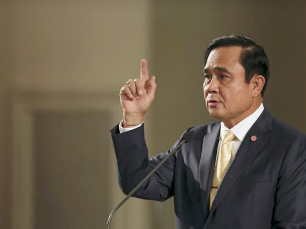 Thủ tướng Thái Lan Prayuth Chan-o-cha được chọn làm người phát biểu trong tiệc tối khai mạc SLD 2016 (từ 3 - 5.6.2016) - Ảnh: Reuters