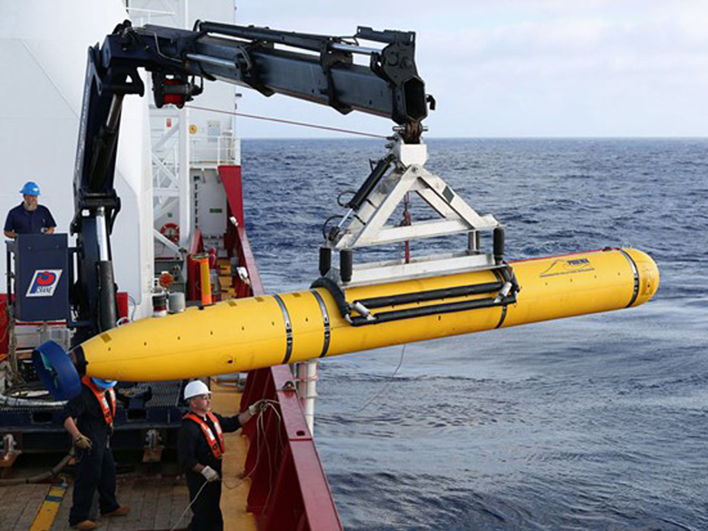 Một mẫu thiết bị tàu lặn không người lái của Mỹ - Ảnh: Reuters
