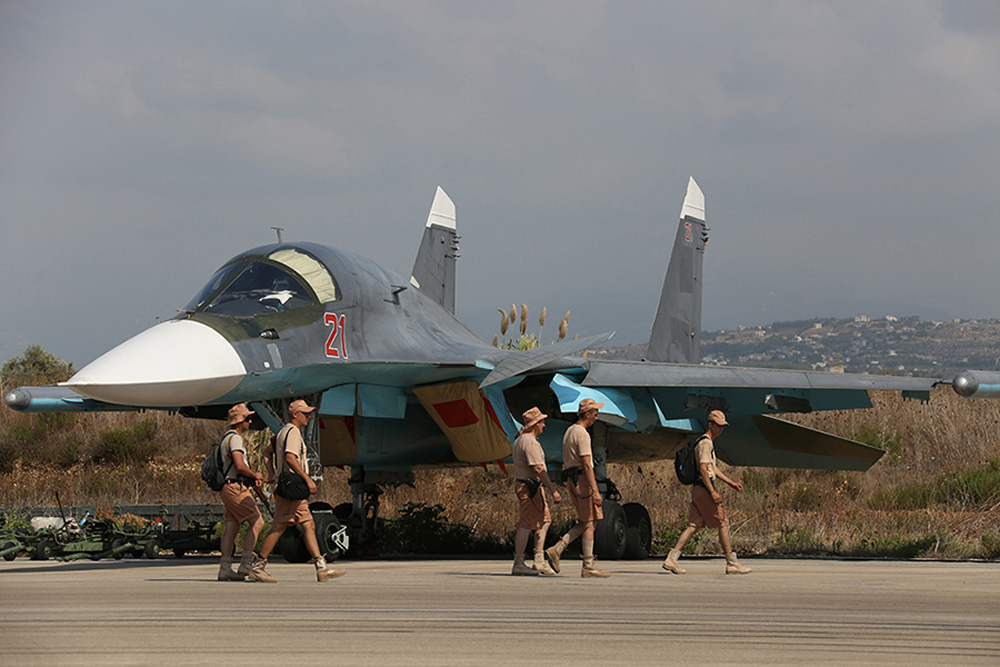Tiêm kích bom Su-34 của Nga tại Syria - Ảnh: Bộ Quốc phòng Nga