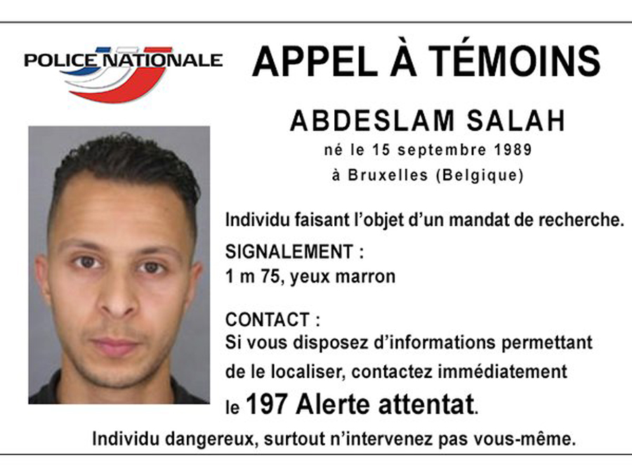  Thanh niên 26 tuổi tên Abdeslam Salah đang bị cảnh sát Pháp truy lùng - Ảnh: Cảnh sát quốc gia Pháp