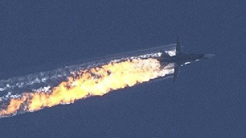 Vụ Thổ Nhĩ Kỳ bắn rơi máy bay Su-24 của Nga đã gây căng thẳng trong mối quan hệ 2 nước - Ảnh: AFP