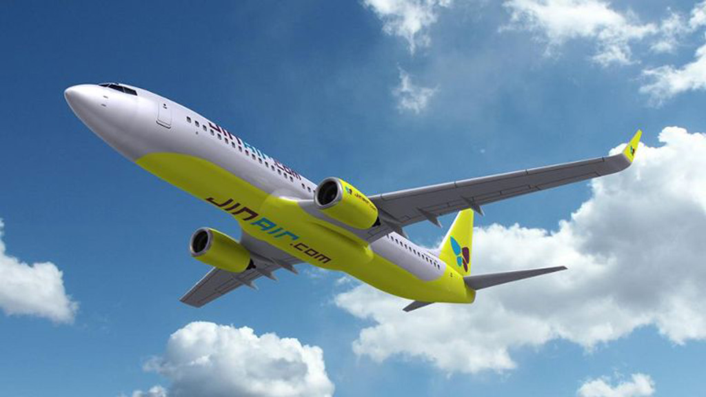 Máy bay Boeing 737 của hãng hãng hàng không giá rẻ Jin Air Hàn Quốc - Ảnh: Jin Air