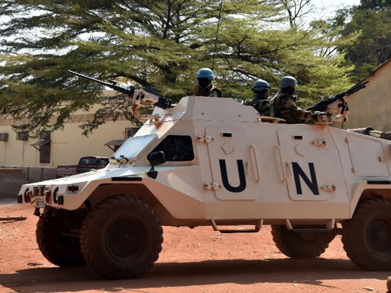 Binh sĩ gìn giữ hòa bình của LHQ ở CH Trung Phi - Ảnh: AFP
