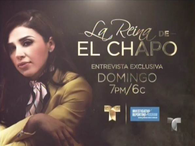 Quảng cáo của báo Telemundo về cuộc phỏng vấn với Emma Coronel Aispuro - Ảnh: Telemundo 