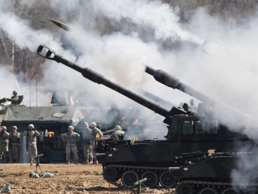 Cuộc tập trận chung của quân đội Mỹ và Hàn Quốc từ ngày 7.3 là quy mô lớn nhất từ trước đến nay - Ảnh: AFP