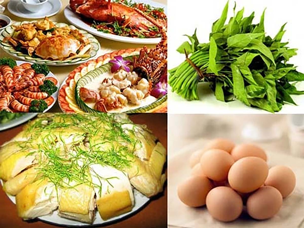 1. Các loại thực phẩm cần tránh