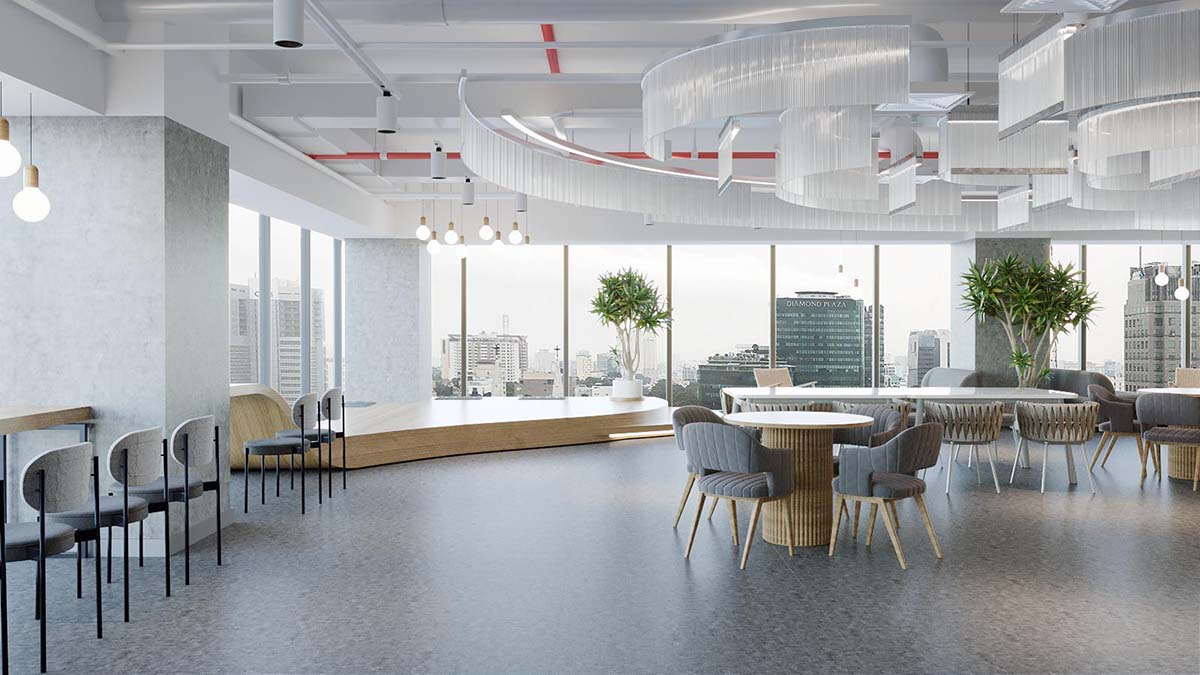Lấy cảm hứng từ trung tâm tài chính New York, AIA Exchange là mô hình văn phòng hiện đại với không gian mở, thân thiện và đa chức năng
