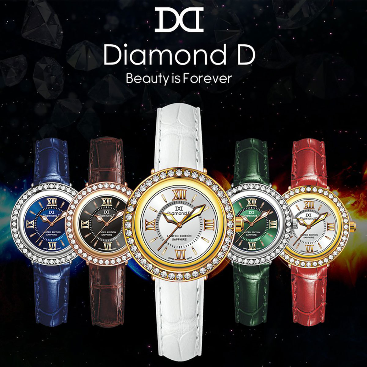 Bộ sưu tập đồng hồ Diamond D Ngũ Hành với 5 phiên bản Kim, Mộc, Thủy, Hỏa, Thổ hot nhất 2021