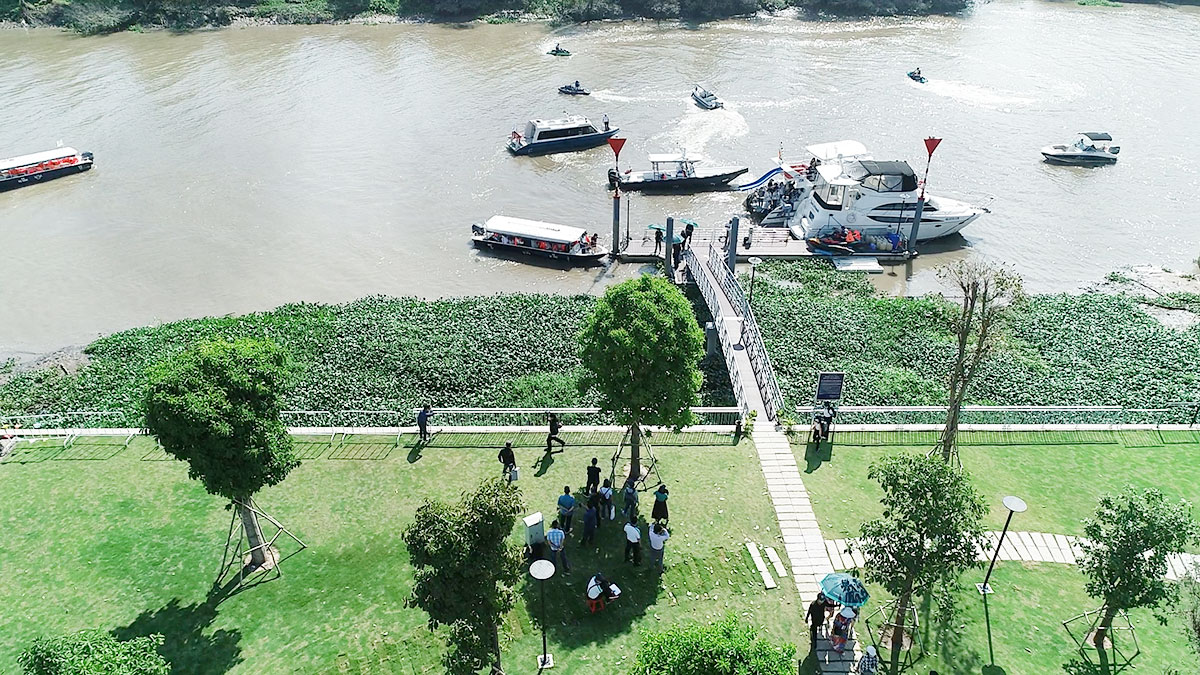 Bến thuyền tại dự án đô thị sinh thái thông minh Aqua City