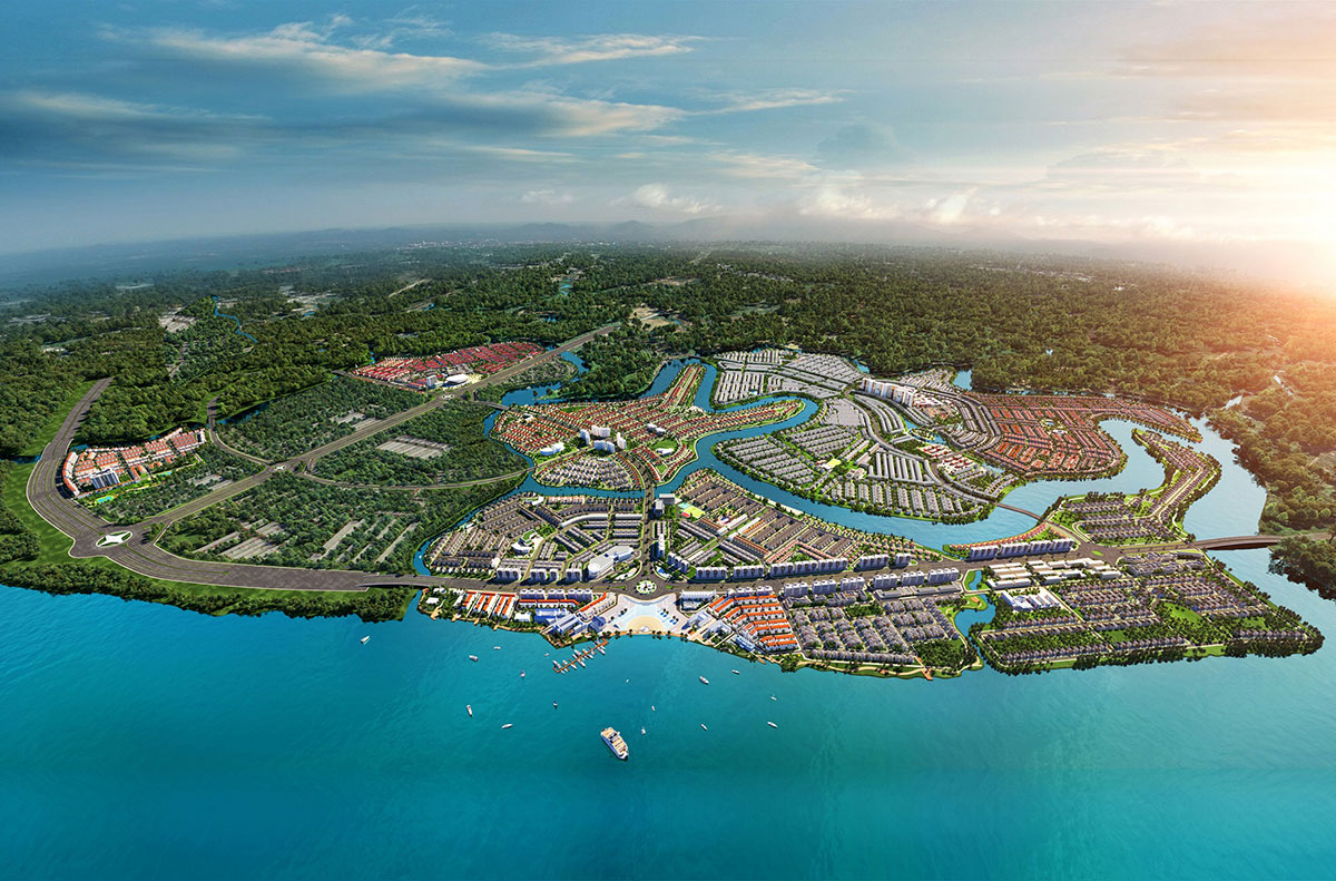 Đô thị đảo Phượng Hoàng thừa hưởng trọn vẹn lợi thế sinh thái hiếm có của toàn dự án Aqua City