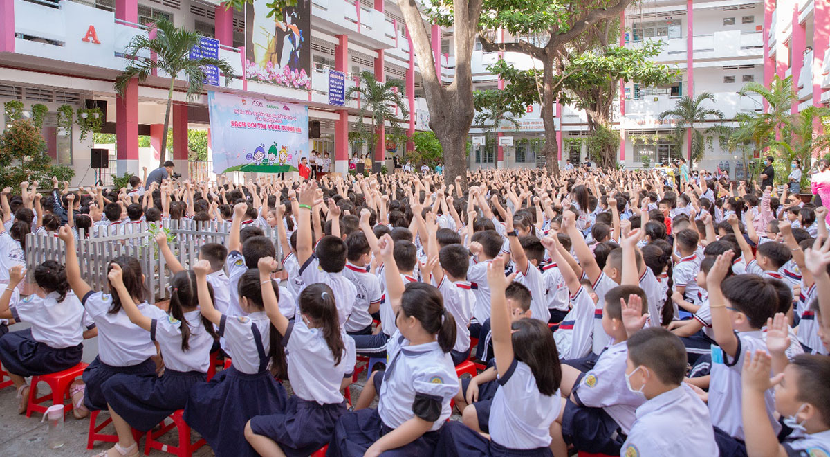 Học sinh trường Tiểu học Lê Lai, Q.Tân Phú hưởng ứng tích cực với hoạt động ngoại khóa do AEON Việt Nam tổ chức