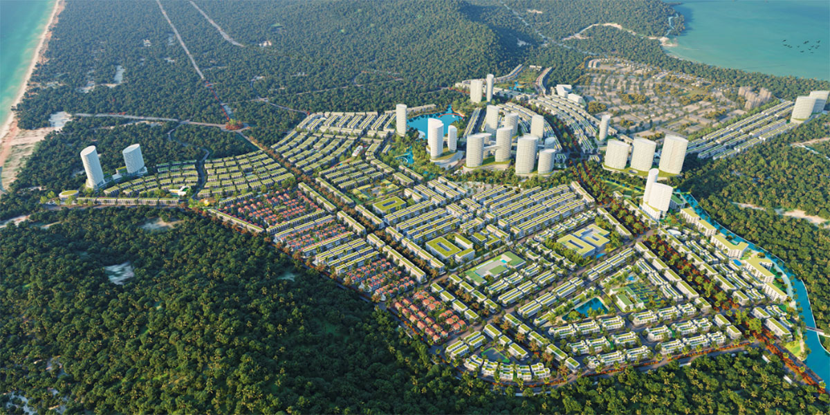 Phối cảnh Meyhomes Capital Phú Quốc quy mô hơn 266 ha tại Trung tâm phường An Thới