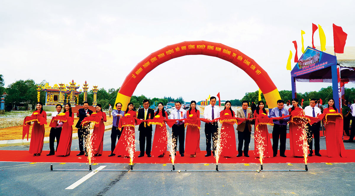 Khánh thành tuyến đường trục dọc khu kinh tế Đông Nam tỉnh Quảng Trị vào năm 2019
