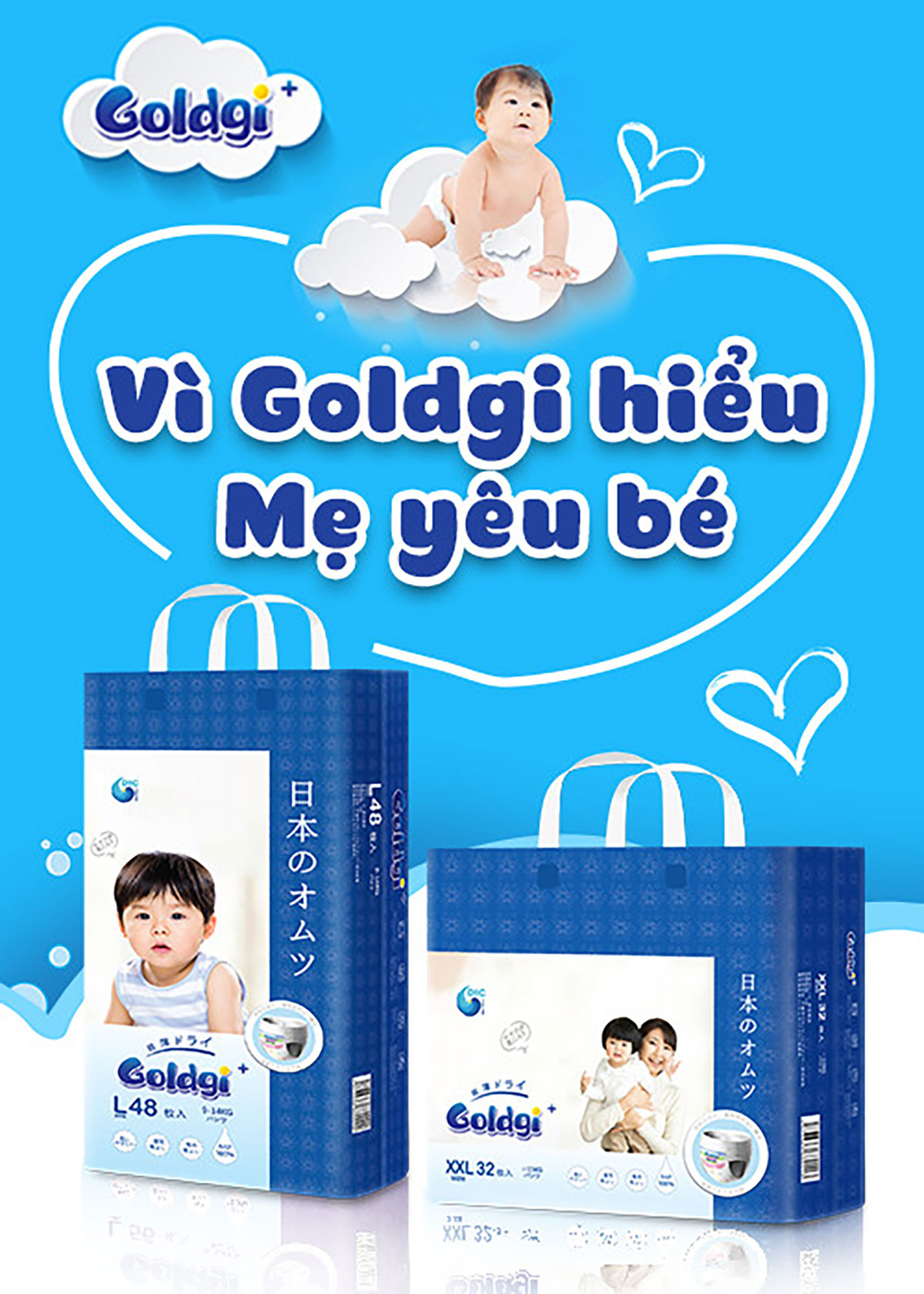 Bỉm Goldgi - Bé thoải mái vận động