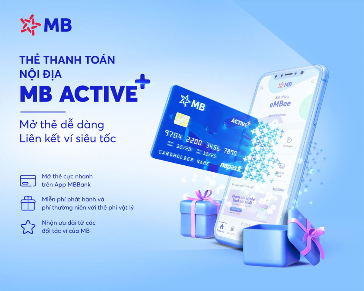 Thẻ phi vật lý trên App MBBank - mở miễn phí - thanh toán thuận tiện 