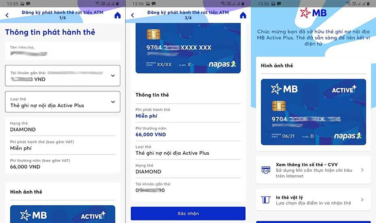 Thẻ được phát hành trực tuyến siêu tốc - hoàn toàn miễn phí ngay trên App MBBank