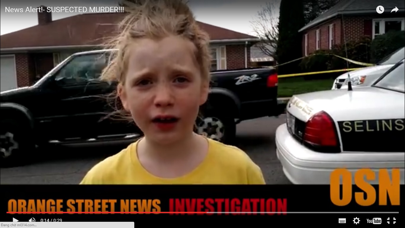 Hilde Kate Lysiak đang đưa tin về vụ giết người ở thị trấn Pennsylvania, Mỹ - Ảnh chụp màn hình