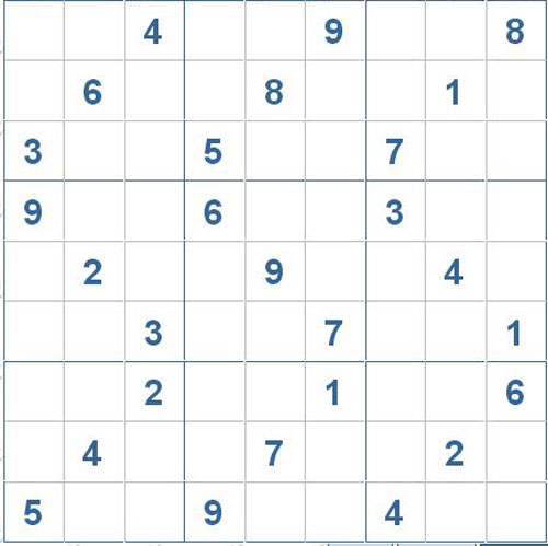 Mời các bạn thử sức với ô số Sudoku 2906 mức độ Khó