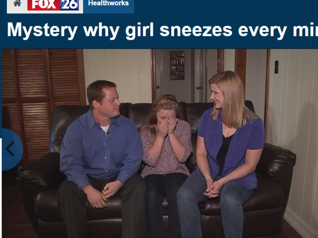 Bé Katelyn Thornley và bố mẹ - Ảnh chụp màn hình website Fox News