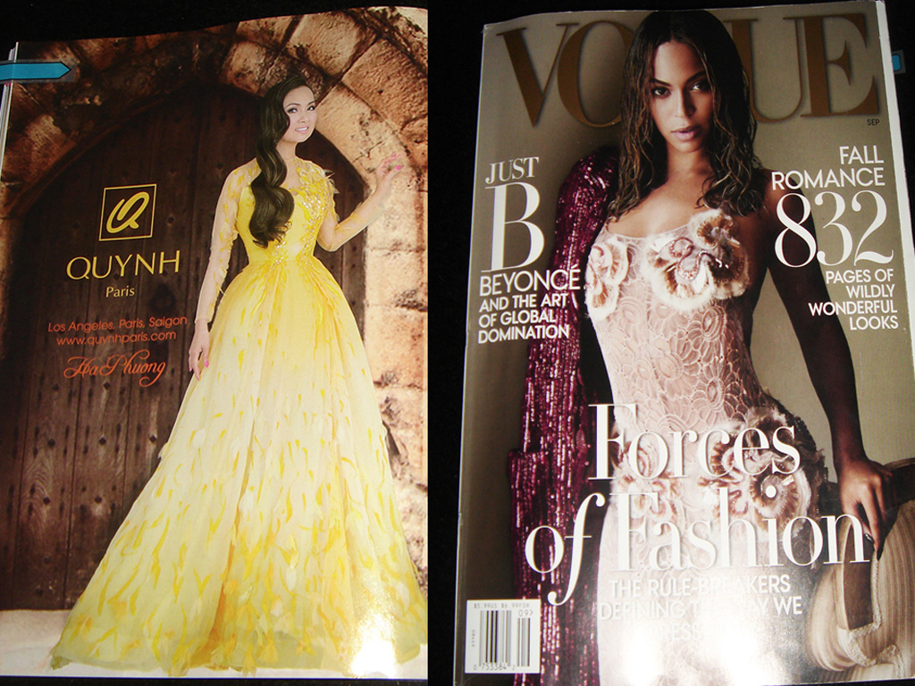 Hà Phương xuất hiện trong số tháng 9 của Vouge, với ngôi bìa thuộc về Beyonce