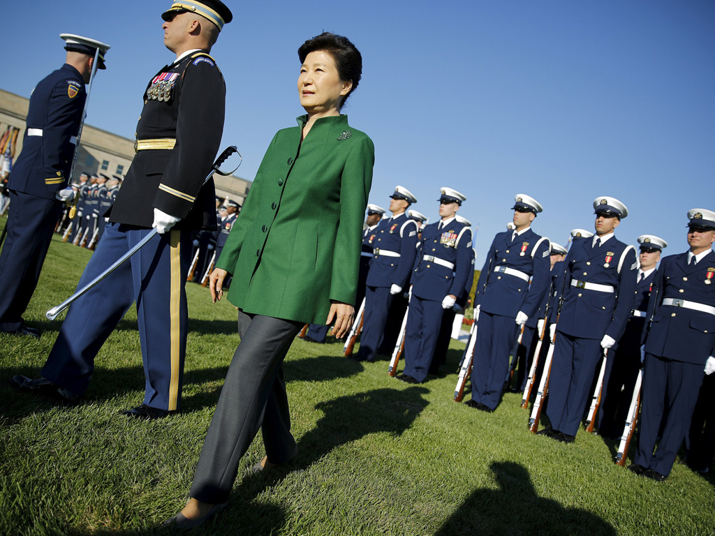 Tổng thống Hàn Quốc Park Geun-hye đang có chuyến công du Mỹ - Ảnh: Reuters