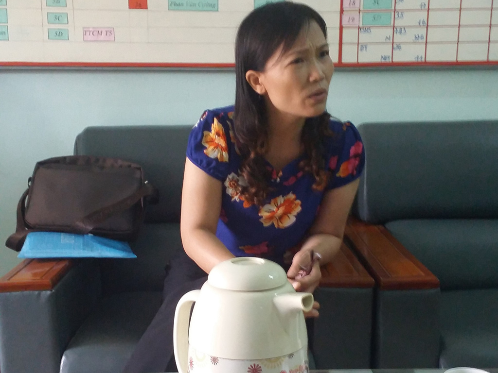 Bà Lê Thị Tân trước khi bị bắt