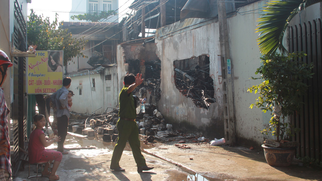 Hiện trường vụ cháy - Ảnh: Mã Phong