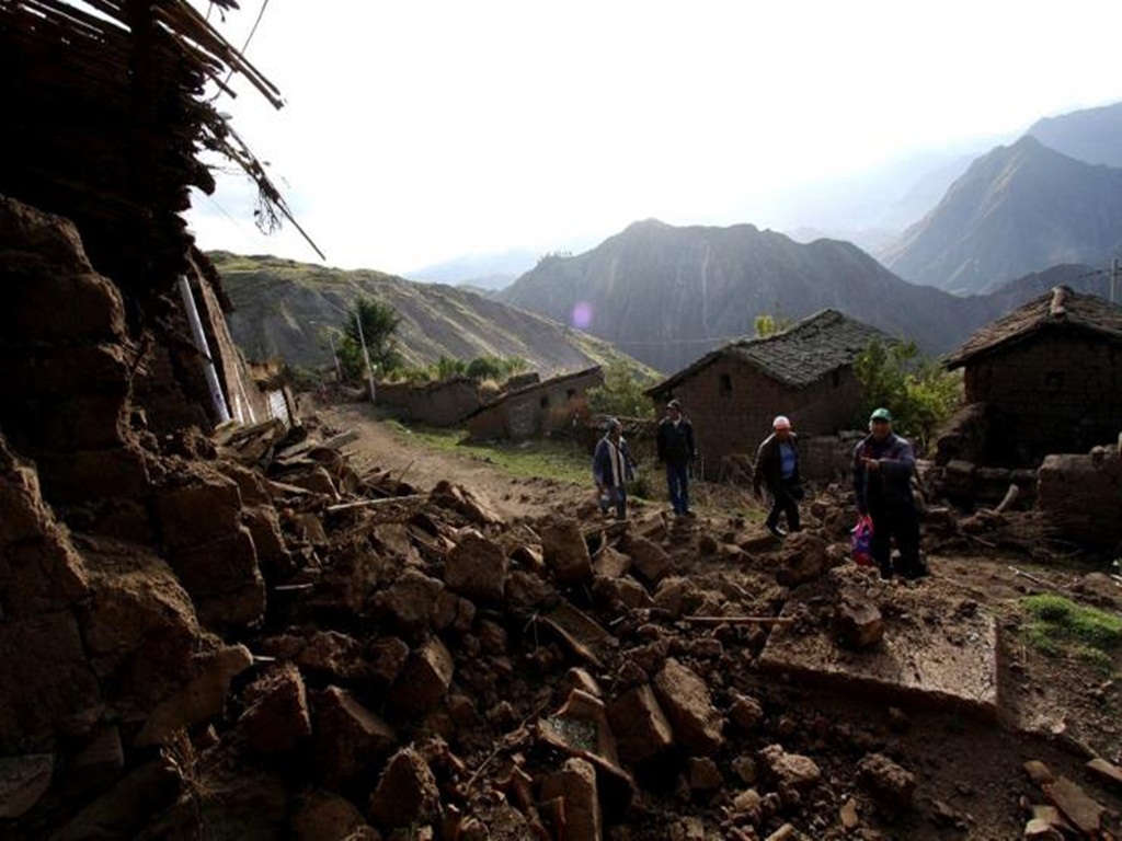 Động đất thường xuyên xảy ra ở Peru. Trong hình là đợt động đất 5,5 độ Richter năm 2014 - Ảnh: Reuters