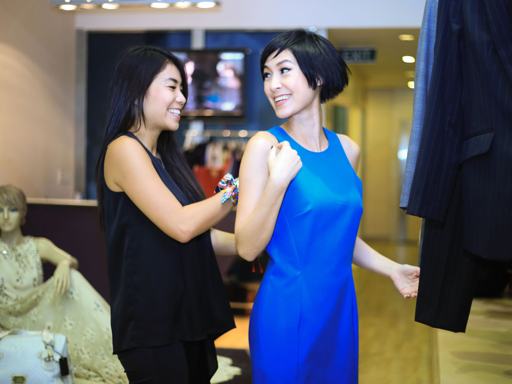 Minh Triệu và Phương Mai tại buổi thử trang phục