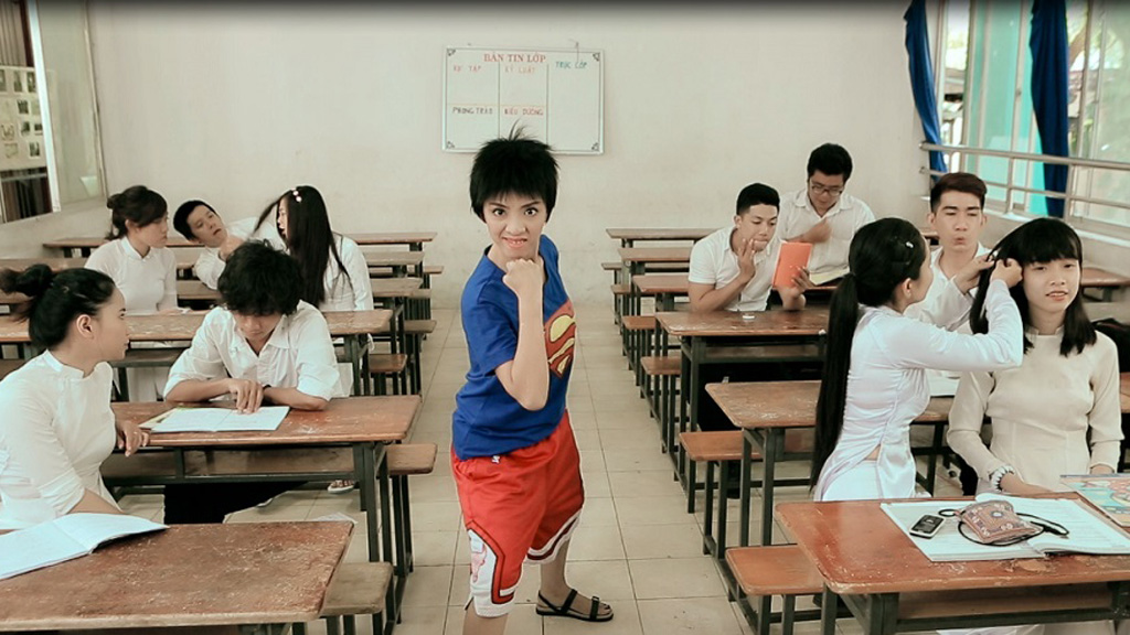 Thu Trang trong phim 'Lớp học dị nhân' - Ảnh: NVCC