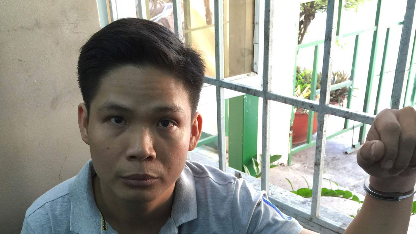 Nguyễn Tuấn Anh, một nghi phạm lừa bạn quen qua Zalo bị dẫn đến cơ quan công an - Ảnh: Phạm Hữu