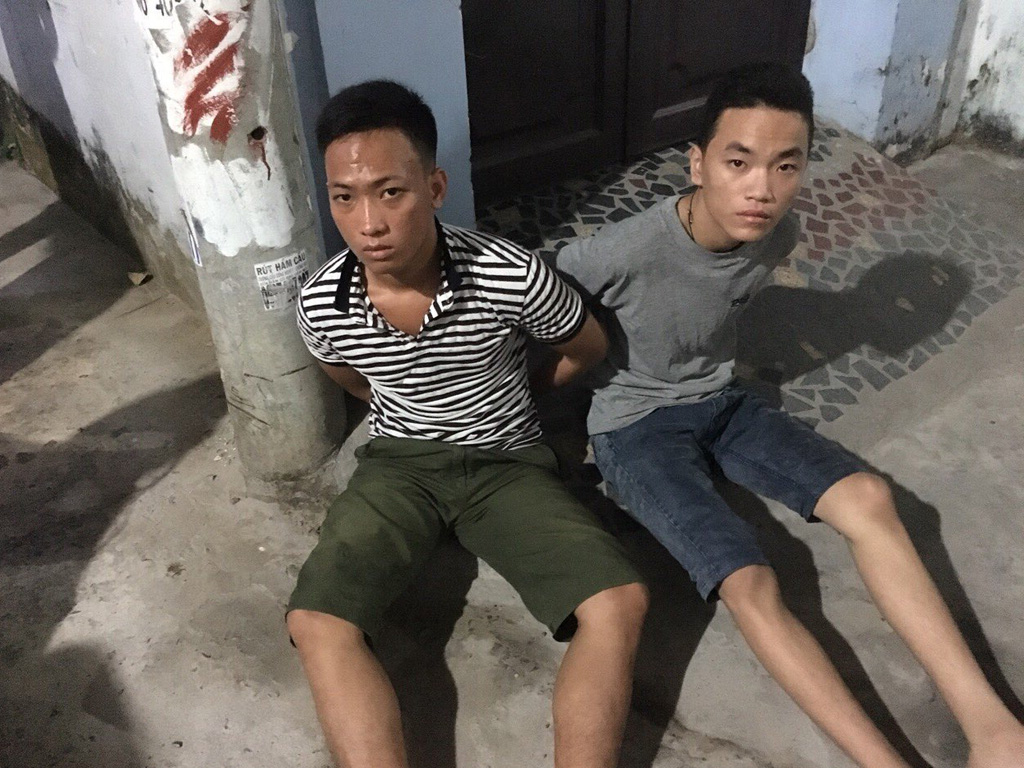 Minh và Hà bị bắt giữ - Ảnh: Công an cung cấp