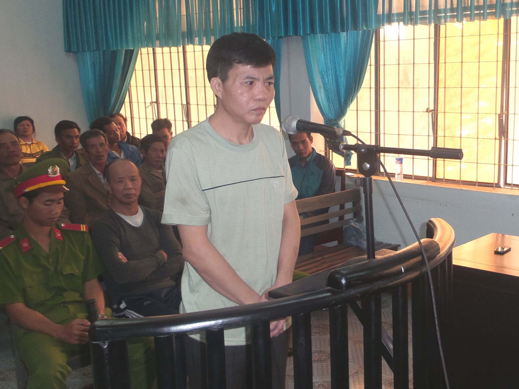  Bị cáo Trịnh Văn Tám tại phiên tòa - Ảnh: Nguyên Bình
