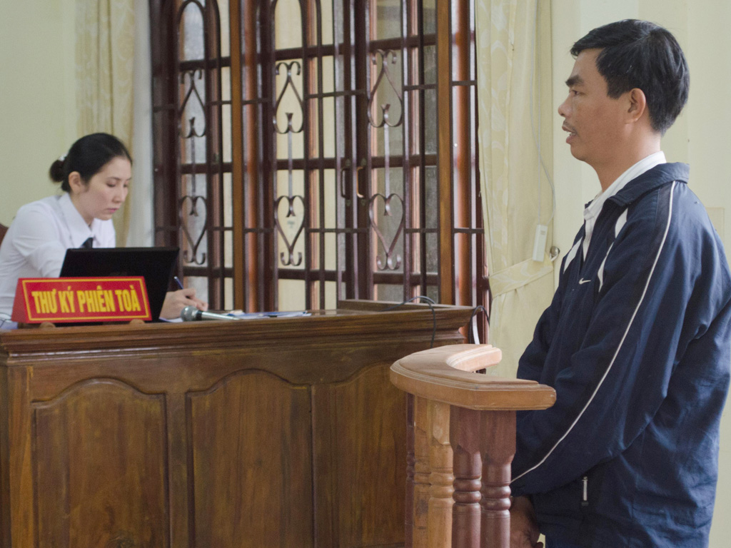 Bị cáo Nguyễn Đức Đạo tại phiên xử - Ảnh: C.T.V