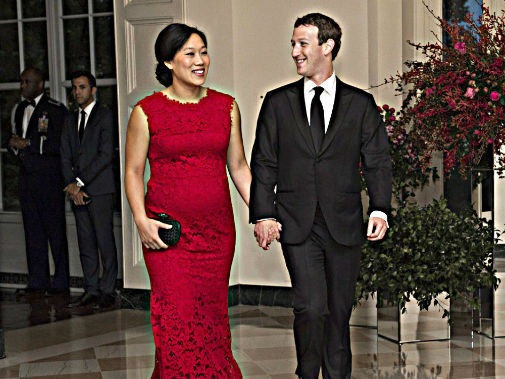 Mark Zuckerberg và vợ tham gia yến tiệc ở Nhà Trắng đón Chủ tịch Trung Quốc Tập Cận Bình - Ảnh: AFP