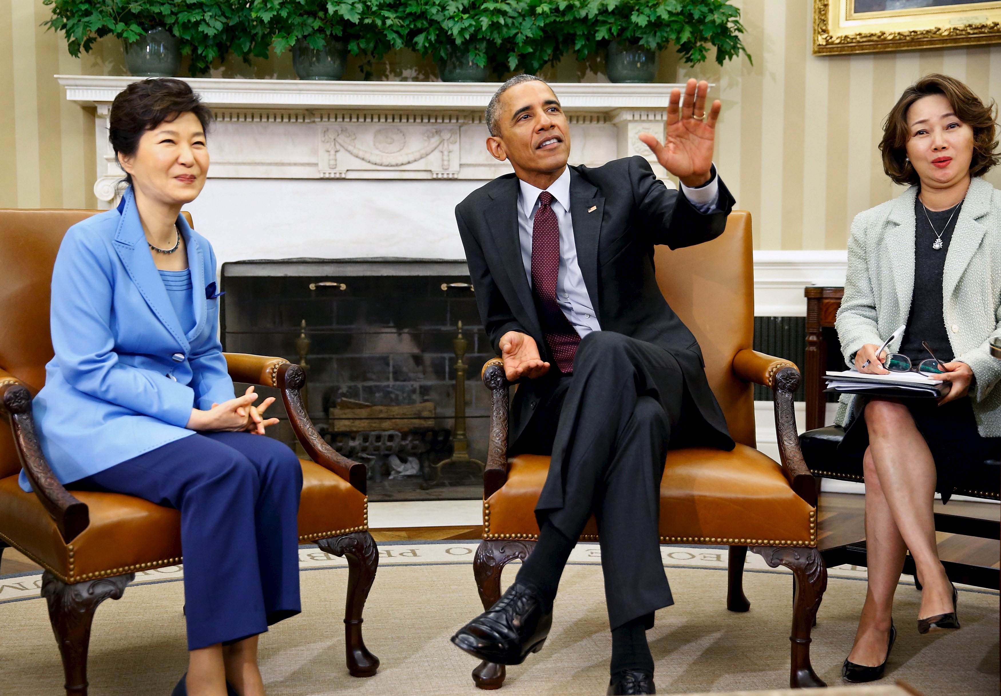 Tổng thống Obama thúc giục Hàn Quốc lên tiếng về tranh chấp ở Biển Đông - Ảnh: Reuters