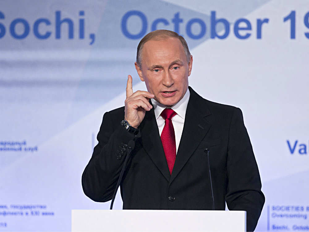 Ông Putin chỉ trích Mỹ tại câu lạc bộ quốc tế Valdai - Ãnh: Reuters