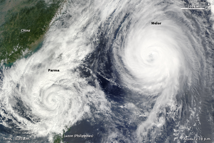 Philippines đang đối mặt với trận bão mới có sức tàn phá như siêu bão Hải Yến năm 2013 - Ảnh: NASA