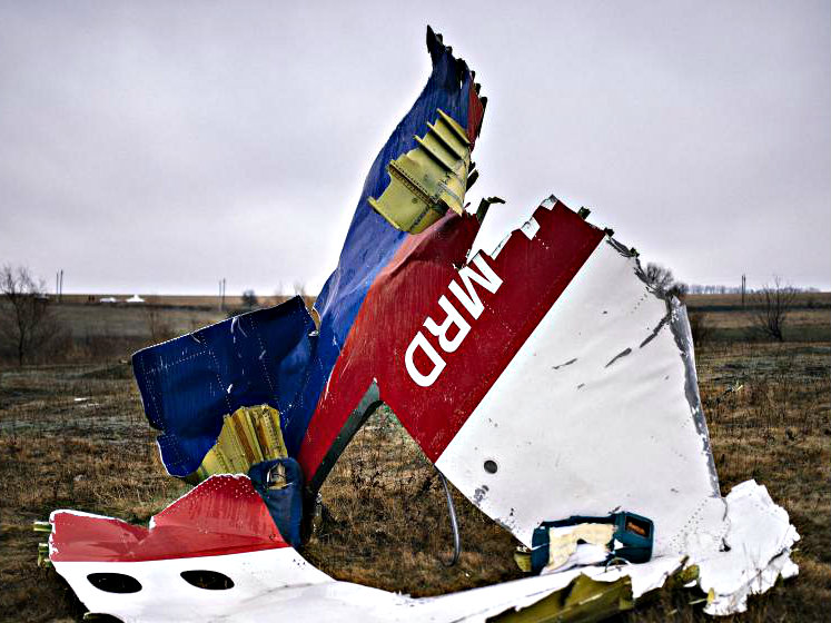 Mảnh vỡ của MH17 - Ảnh: AFP