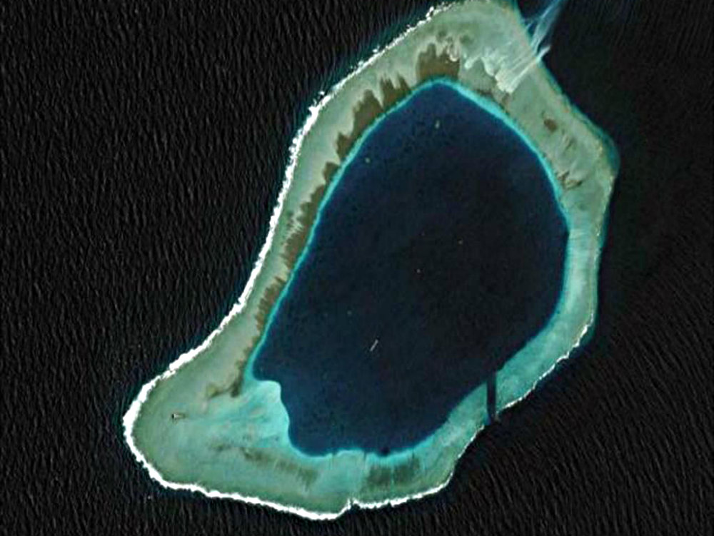 Mỹ sẽ tuần tra chung với Philippines ở Biển Đông. Trong ảnh là đá Xu Bi tại quần đảo Trường Sa của Việt Nam đang bị Trung Quốc bồi đắp phi pháp thành đảo nhân tạo - Ảnh: CSIS