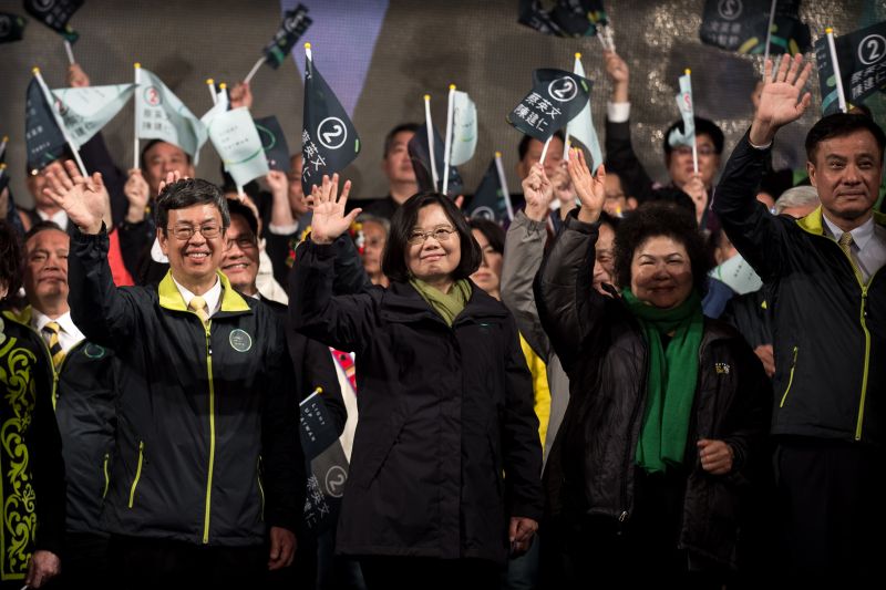Bà Thái Anh Văn và đảng DPP vừa chiến thắng trong cuộc bầu cử hồi tháng 1 ở Đài Loan - Ảnh: AFP