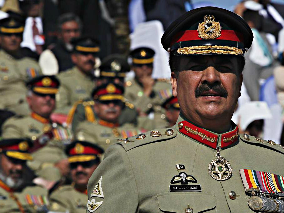 Tổng tham mưu trưởng liên quân Pakistan, tướng Raheel Sharif tố Ấn Độ gây bất ổn cho Pakistan - Ảnh: Reuters