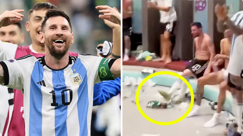 Hình ảnh Messi ăn mừng vô địch World Cup cùng vợ và 3 con trai
