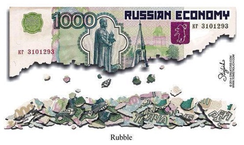 Tiền Nga rớt giá thảm hại so với USD