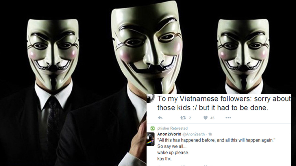 Nhóm Anonymous và thông báo #Phisher khẳng định vụ tấn công là do hacker VN gây ra - Ảnh chụp lại màn hình