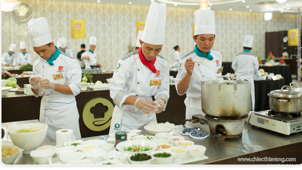 Không khí tại cuộc thi ẩm thực Chiếc thìa vàng 2015 - Ảnh: M.L