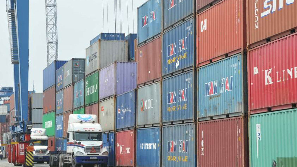 Rất nhiều container đang nằm tại cảng Cát Lái - Ảnh: Diệp Đức Minh