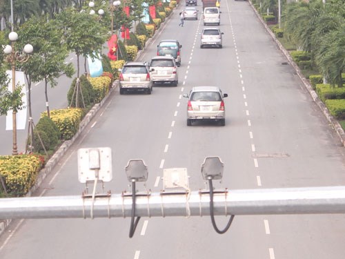  Một điểm lắp đặt camera trên đường phố Biên Hòa - Ảnh: Lê Lâm