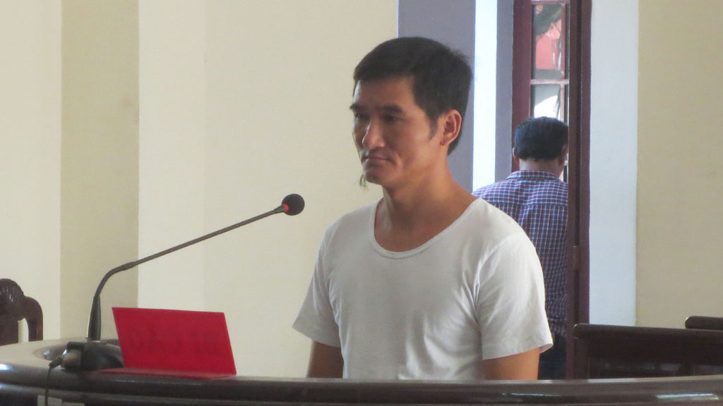 Cao Duy Tân tại phiên tòa - Ảnh: Minh Anh